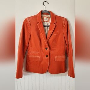 Orange velvet schoolboy blazer